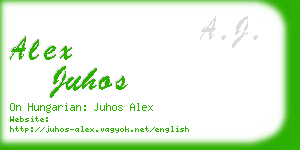 alex juhos business card